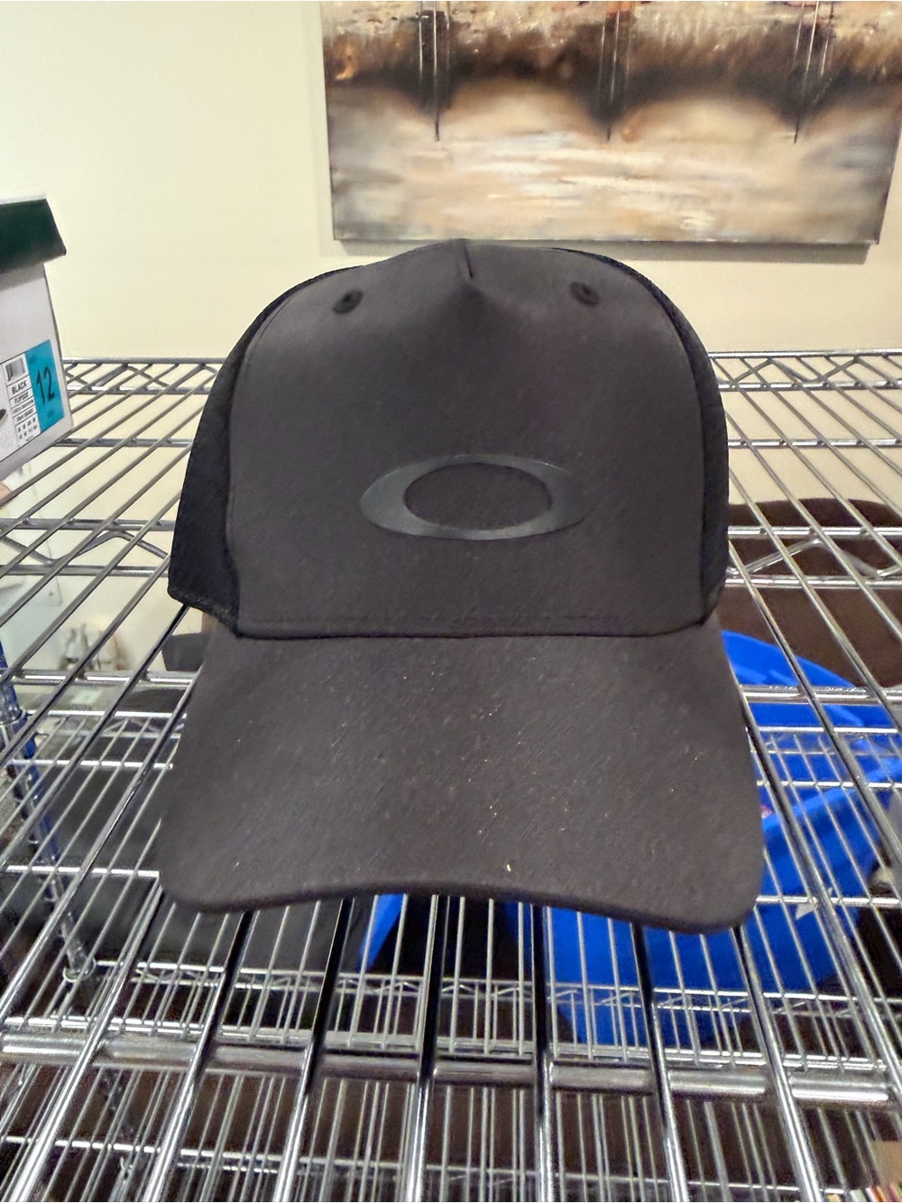 Oakley black trucker cap with mesh back adjustable strap hat #trucker #athletic